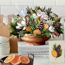 Winter Magnolia Pop-up Card