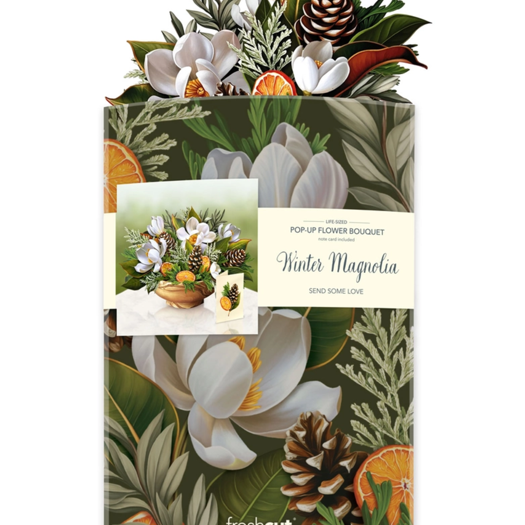 Winter Magnolia Pop-up Card