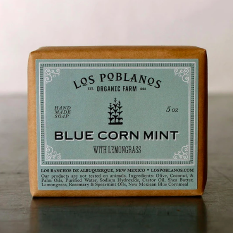 Los Poblanos Blue Corn Mint Bar Soap Los Poblanos