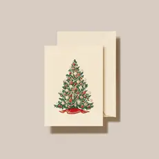 Crane Engraved Christmas Tree Crane Gift Enclosure Cards