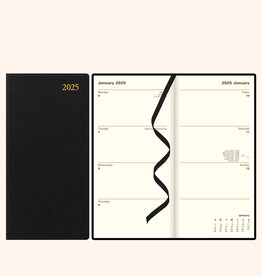 Leather Letts of London 2025 Week to View Planner