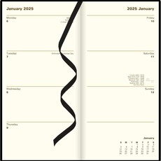 Leather Letts of London 2025 Week to View Planner