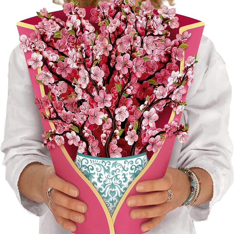 Japanese Cherry Blossoms Pop-up Flower Bouquet