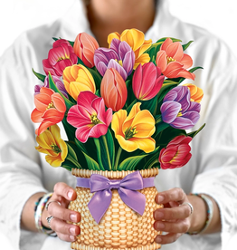 Festive Tulips Pop-up Flower Bouquet