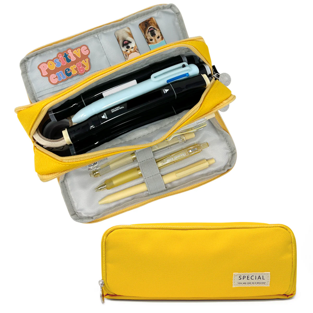Large Pencil Pouch Yellow