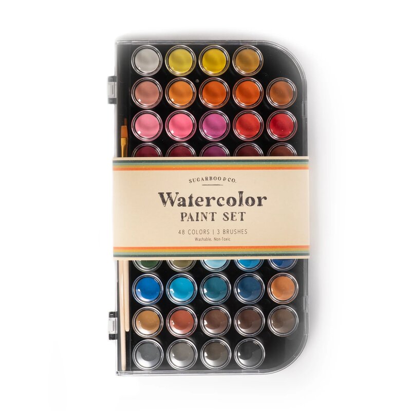 48 Colors Watercolor Paint Set