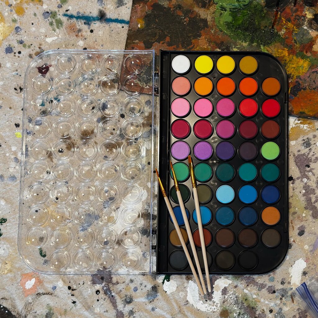 48 Colors Watercolor Paint Set