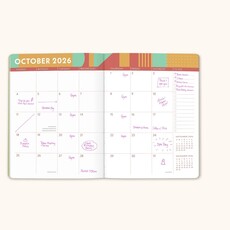 Color Block Academic Monthly Planner 2025-26