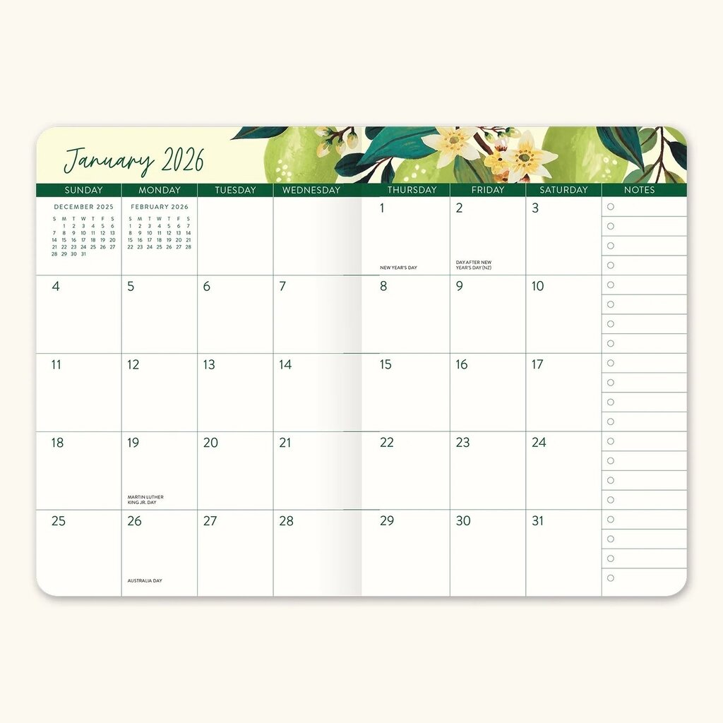 Fruit and Flora Pocket Monthly Planner