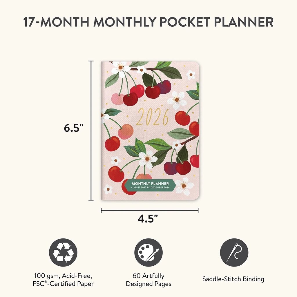 Fruit and Flora Pocket Monthly Planner