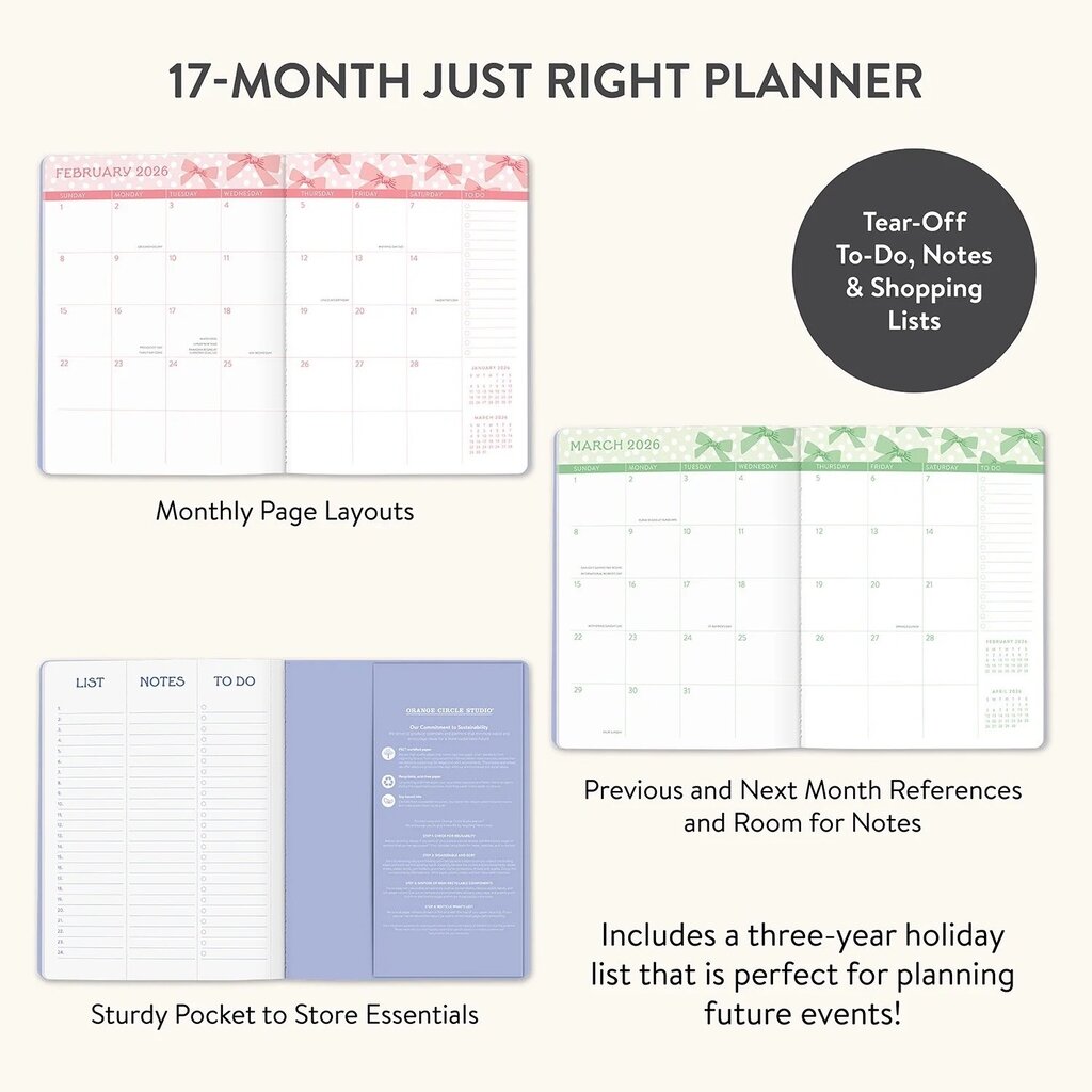 Sweet Bows Monthly Planner 2026