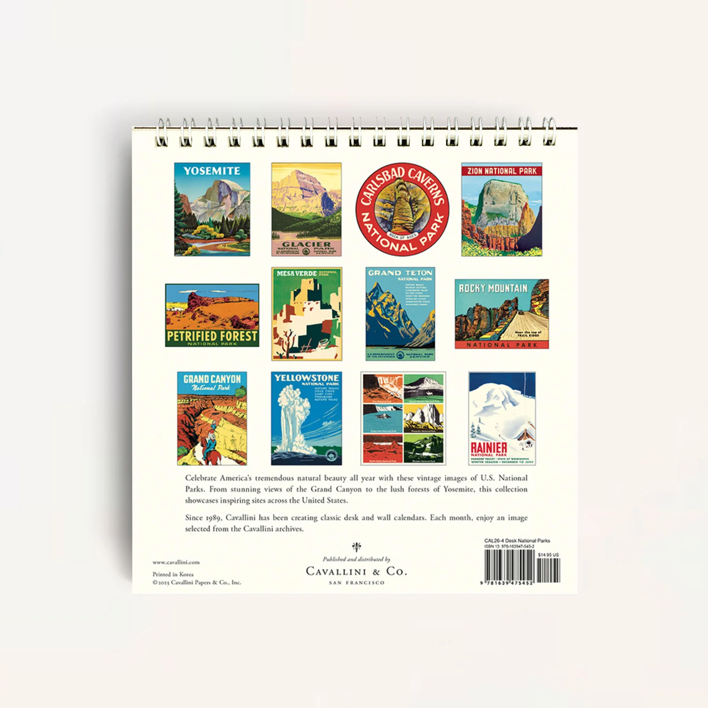 National Parks 2026 Desk Calendar