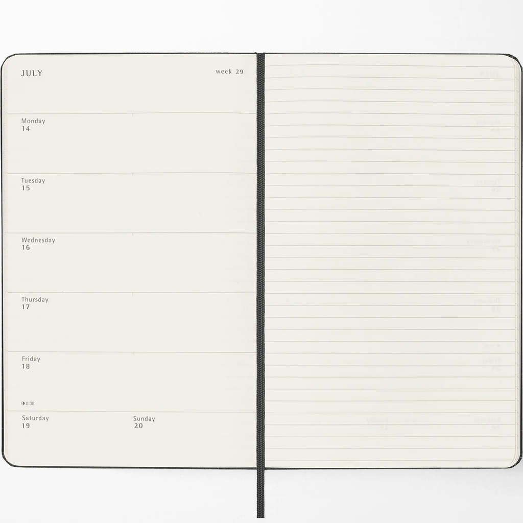 2027 Large Weekly Planner Moleskine Hardcover