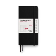 Leuchtterm 1917 Leuchtrrum 2026 Weekly Wallet Planner Black