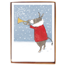 Trumpeting Donkey Boxed Christmas Cards