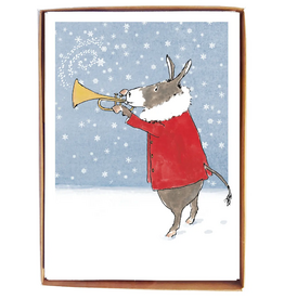 Trumpeting Donkey Boxed Christmas Cards