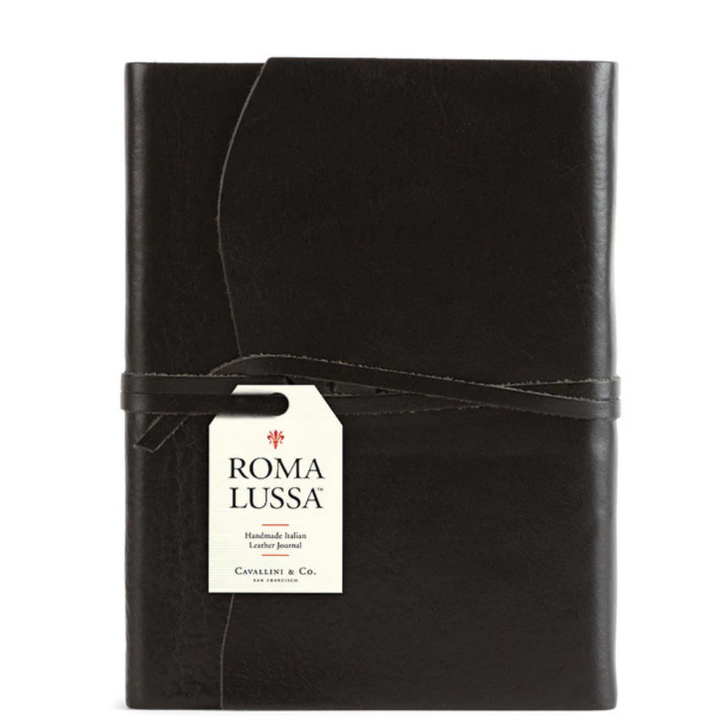 Roma Lussa BLACK Leather Journal 5x7