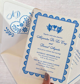 Lovebirds Papel Picado Wedding Invitation