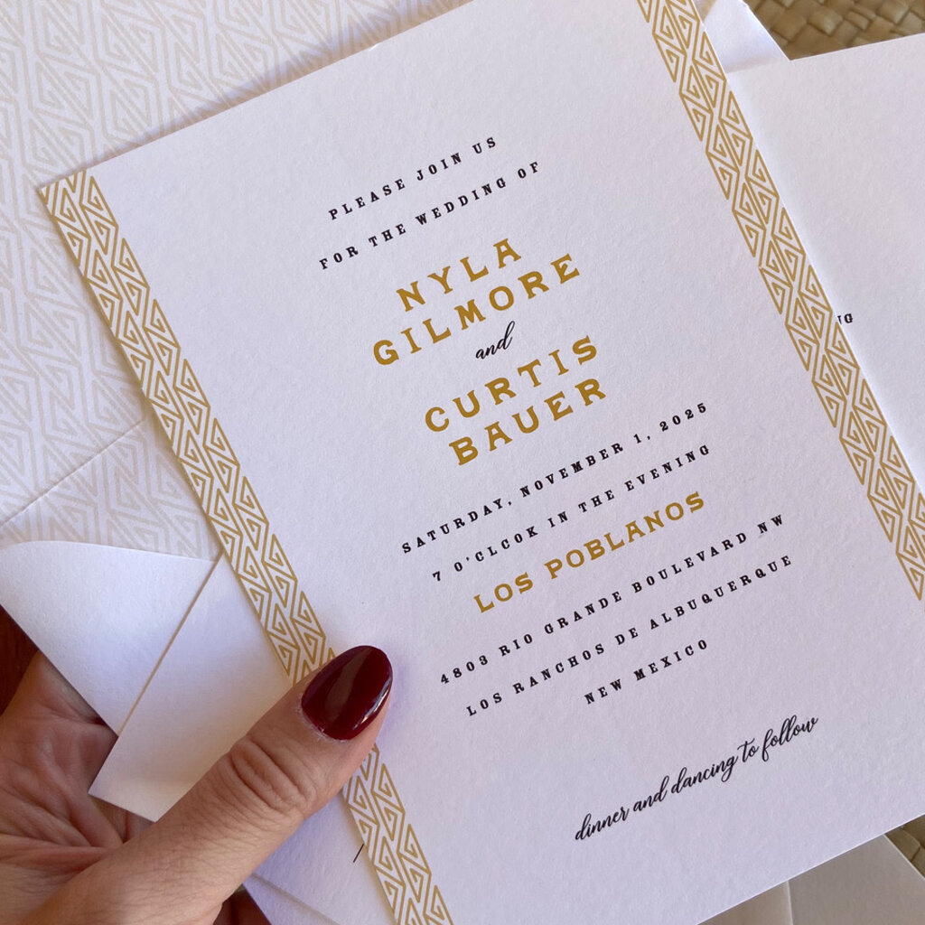 Honey Hued New Mexico Wedding Invitation