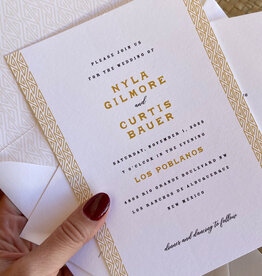 Honey Hued New Mexico Wedding Invitation