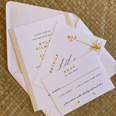 Honey Hued New Mexico Wedding Invitation