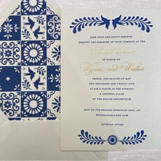 Modern Talavera Wedding Invitation
