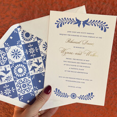 Modern Talavera Wedding Invitation