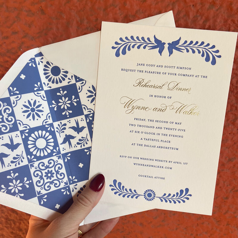 Modern Talavera Wedding Invitation