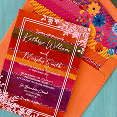 Serape Acrylic Wedding Invitation