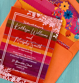Serape Acrylic Wedding Invitation