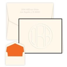 Henley Embossed Monogram Note  Set/25