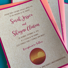 Pink Sandias Wedding Invitation