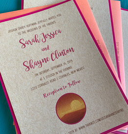 Pink Sandias Wedding Invitation