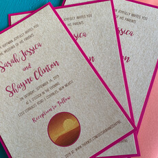 Pink Sandias Wedding Invitation