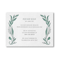 Nouveau Greenery Letterpress Invitation