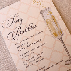 Birthday Bubbles Custom Invitation