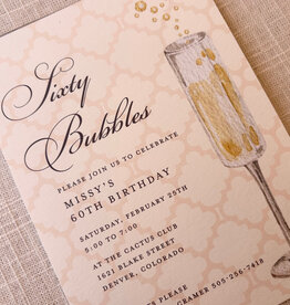 Birthday Bubbles Custom Invitation