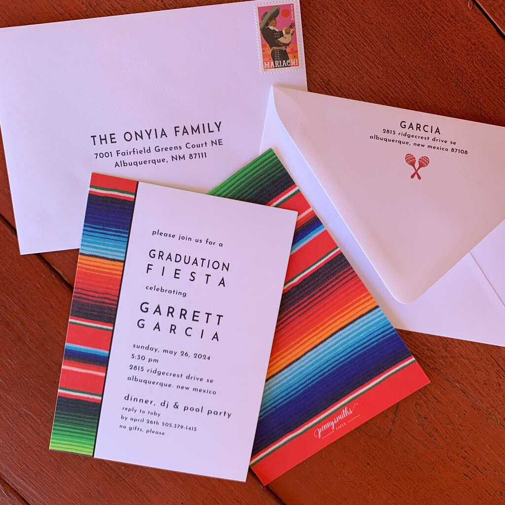 Serape Custom Graduation  Invitation