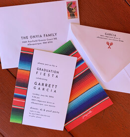 Modern Serape Custom Graduation  Invitation