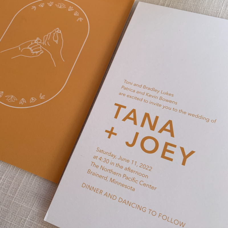 Modern Desert Chamisa Wedding Invitation