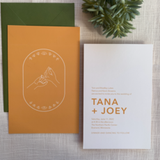 Modern Desert Chamisa Wedding Invitation