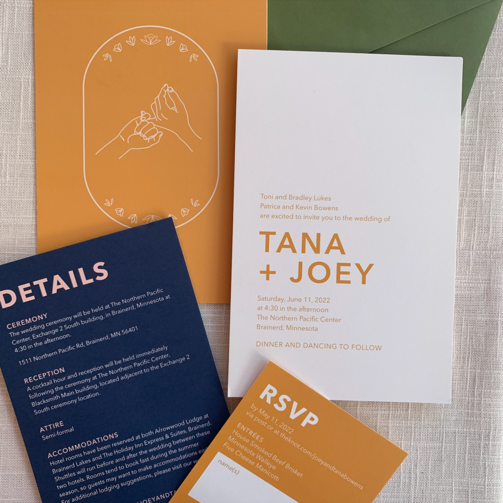 Modern Desert Chamisa Wedding Invitation