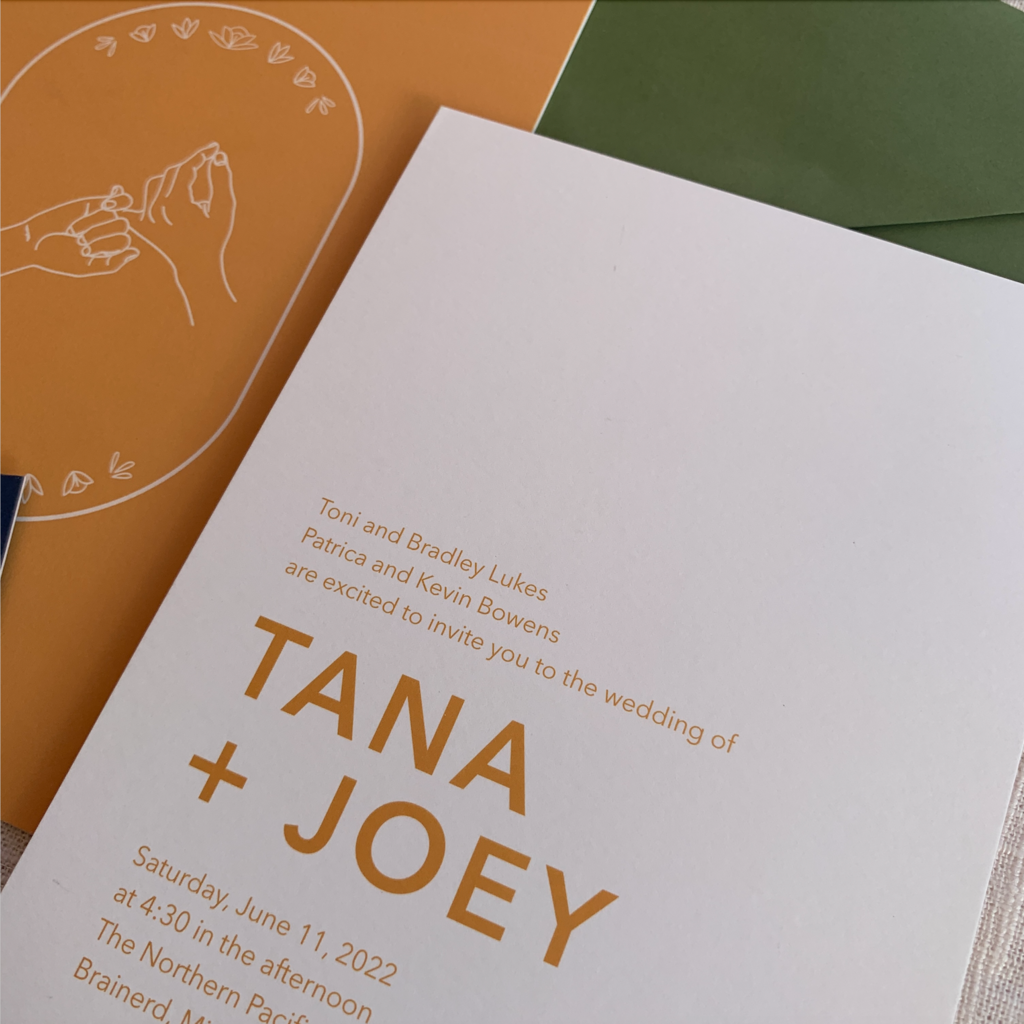 Modern Desert Chamisa Wedding Invitation