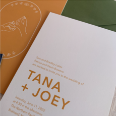 Modern Desert Chamisa Wedding Invitation