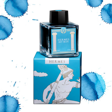 Hermes Sky Blue Laban Greek Mythology Ink