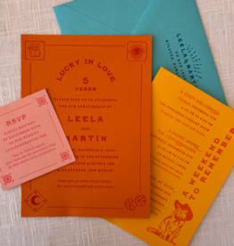 Lucky  in Love Anniversary  Invitation