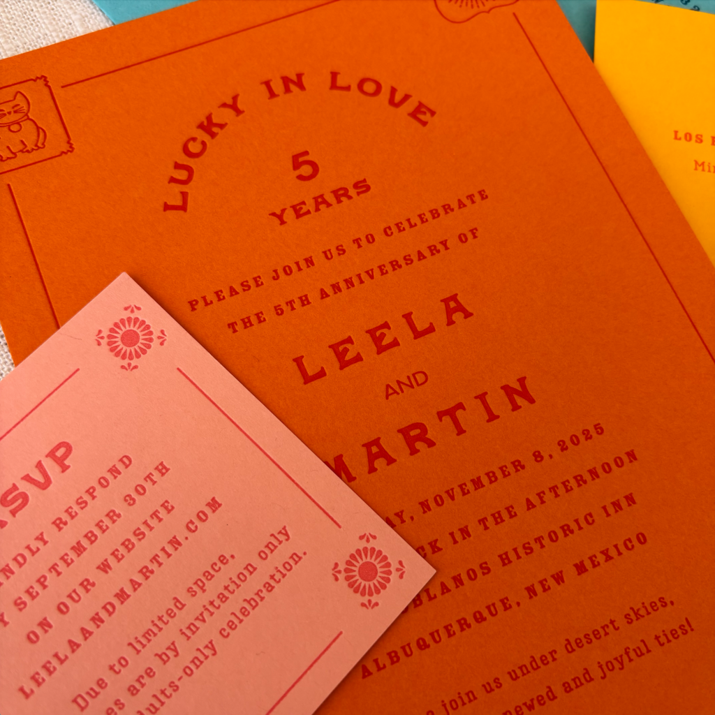 Lucky  in Love Anniversary  Invitation