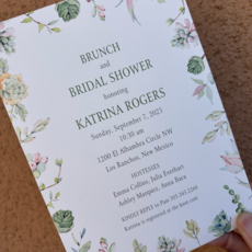Desert Blooms Shower Invitation