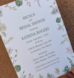 Desert Blooms Shower Invitation