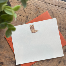 Cowboy Boots Letterpress Note Card Set
